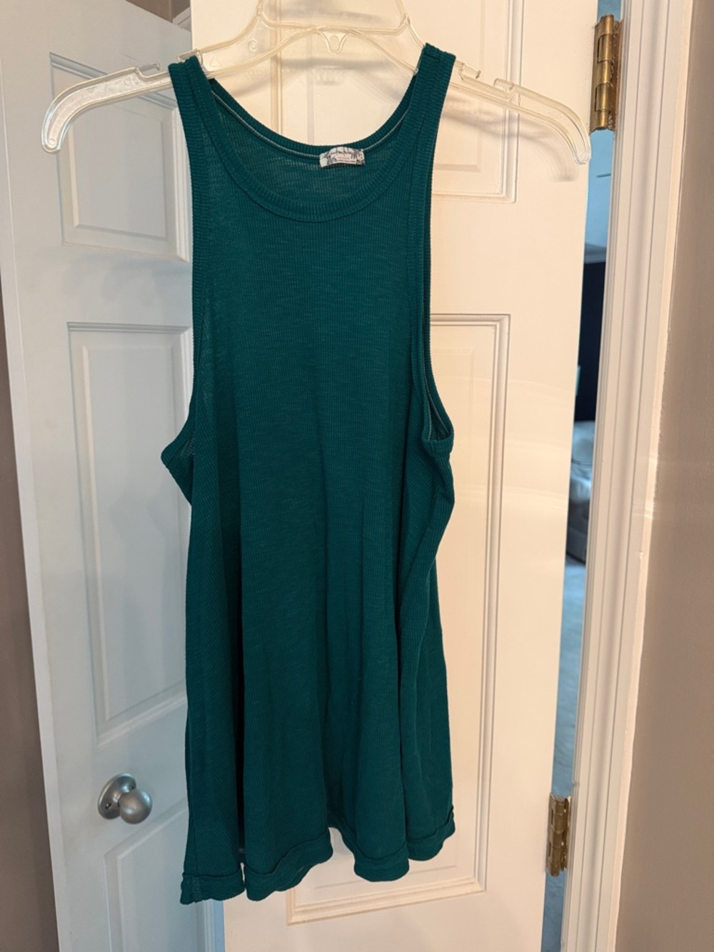 Intimately Free People Long Beach Ribbed Knit High Neck Racerback Tank Top